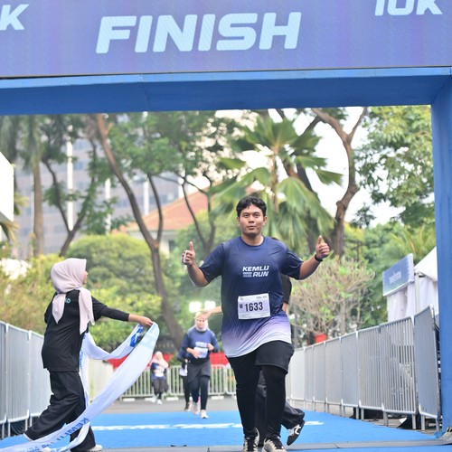 Race photo from KEMLU RUN 2026