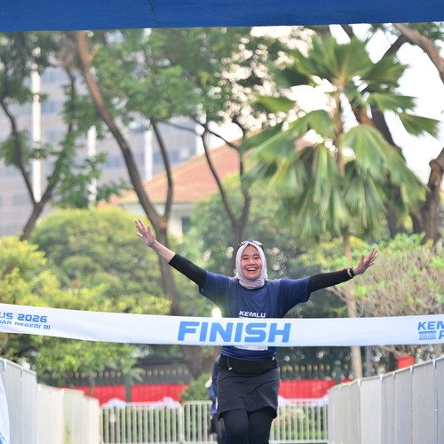 Race photo from KEMLU RUN 2026