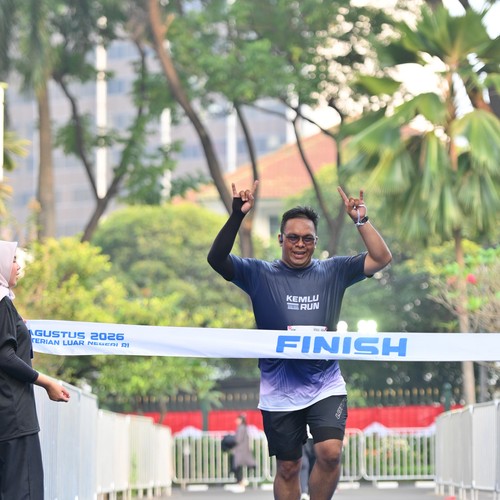 Race photo from KEMLU RUN 2026