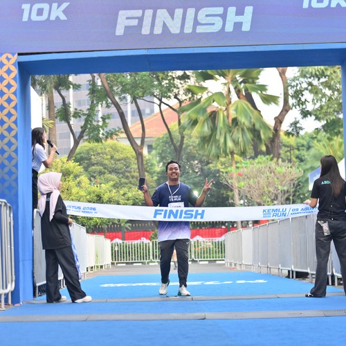 Race photo from KEMLU RUN 2026