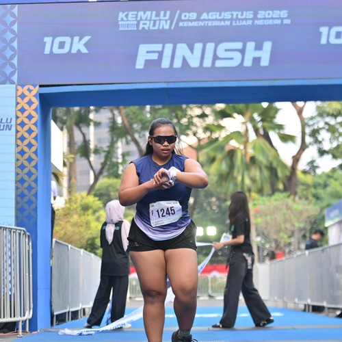 Race photo from KEMLU RUN 2026