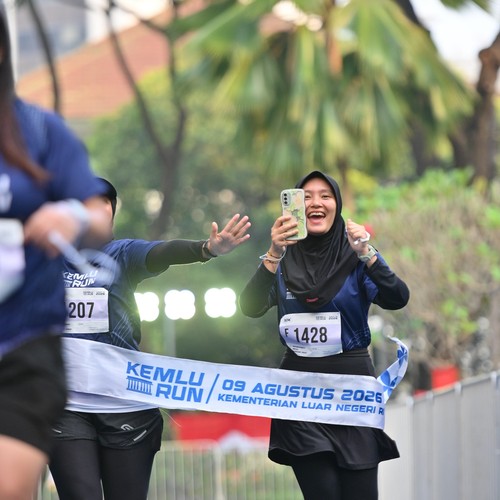 Race photo from KEMLU RUN 2026