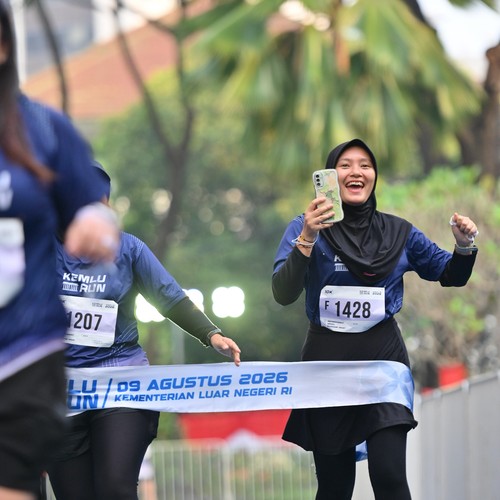 Race photo from KEMLU RUN 2026