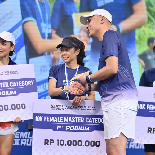Race photo from KEMLU RUN 2026