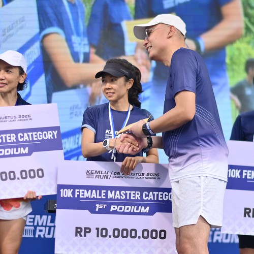 Race photo from KEMLU RUN 2026