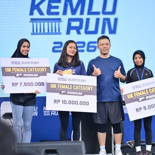 Race photo from KEMLU RUN 2026