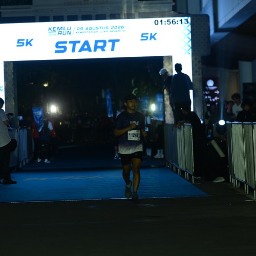 Race photo from KEMLU RUN 2026