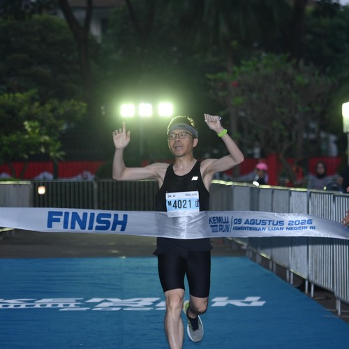 Race photo from KEMLU RUN 2026