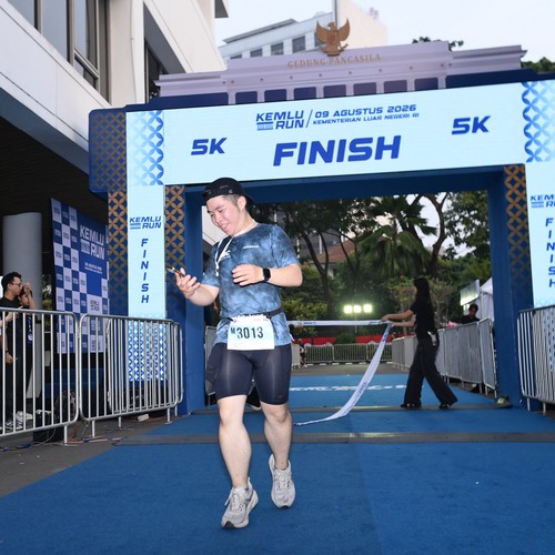 Race photo from KEMLU RUN 2026