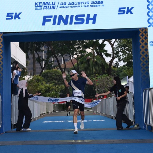 Race photo from KEMLU RUN 2026