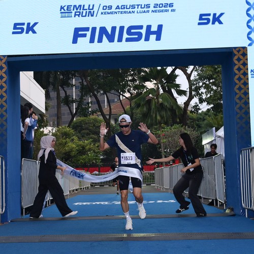 Race photo from KEMLU RUN 2026