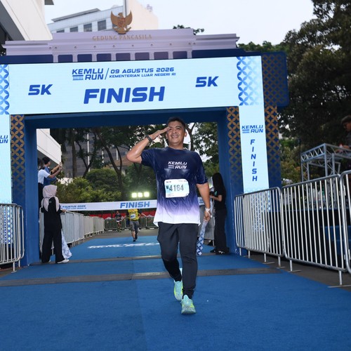 Race photo from KEMLU RUN 2026