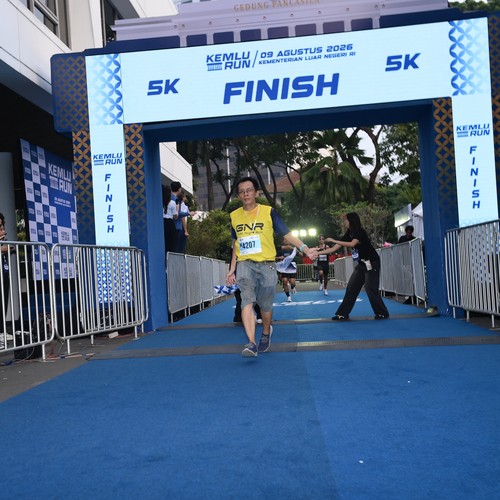 Race photo from KEMLU RUN 2026