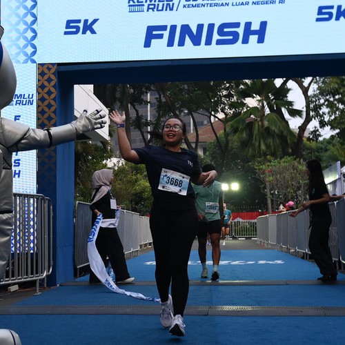 Race photo from KEMLU RUN 2026