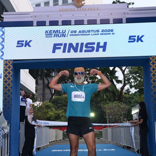Race photo from KEMLU RUN 2026