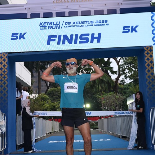 Race photo from KEMLU RUN 2026