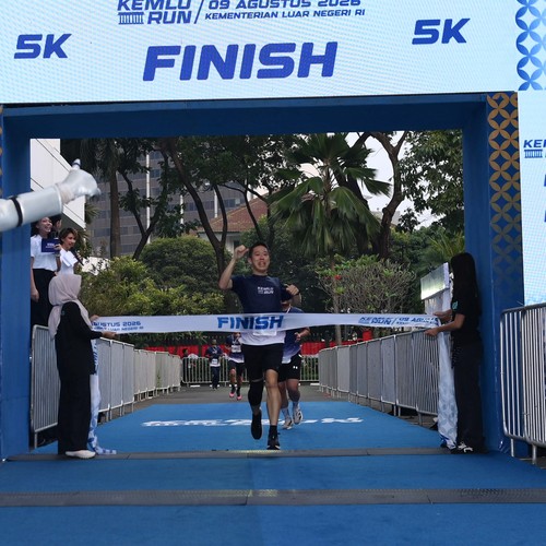 Race photo from KEMLU RUN 2026