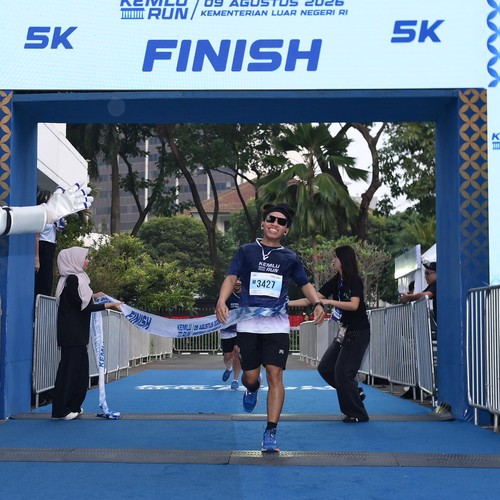 Race photo from KEMLU RUN 2026