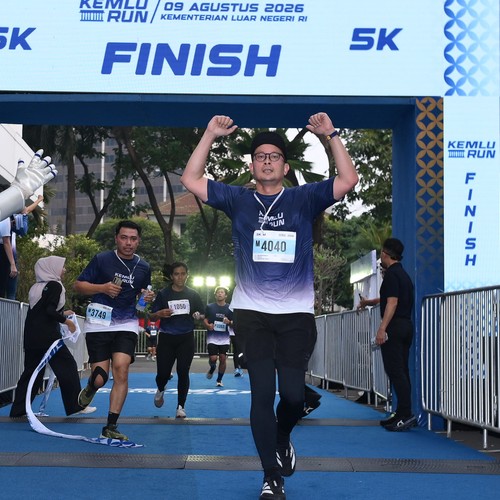 Race photo from KEMLU RUN 2026