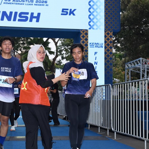 Race photo from KEMLU RUN 2026