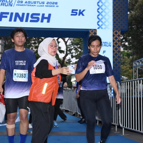 Race photo from KEMLU RUN 2026