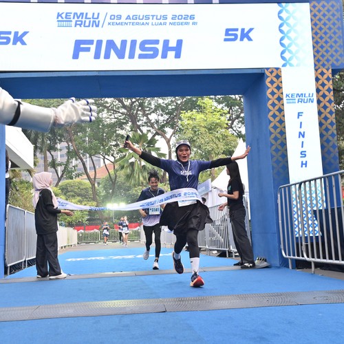 Race photo from KEMLU RUN 2026
