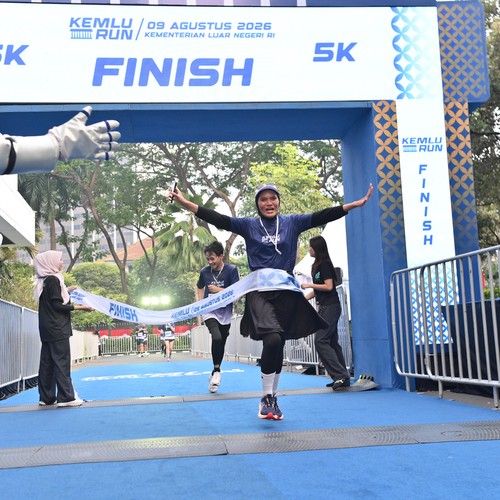 Race photo from KEMLU RUN 2026