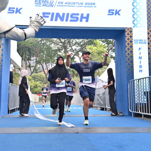 Race photo from KEMLU RUN 2026