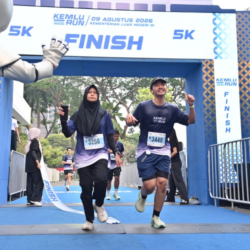 Race photo from KEMLU RUN 2026