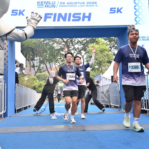 Race photo from KEMLU RUN 2026