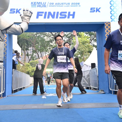 Race photo from KEMLU RUN 2026