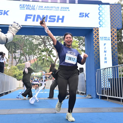 Race photo from KEMLU RUN 2026