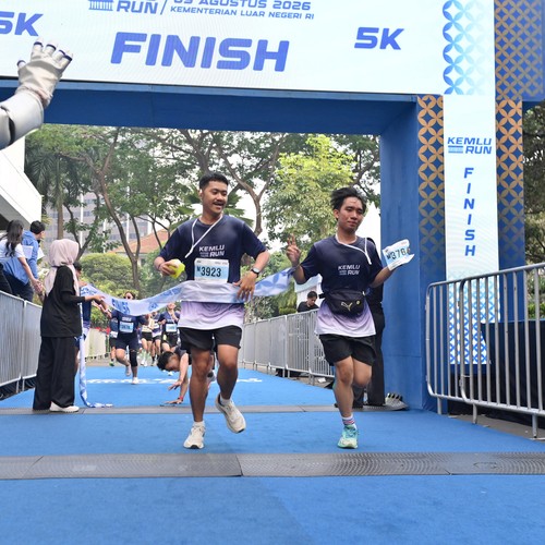 Race photo from KEMLU RUN 2026