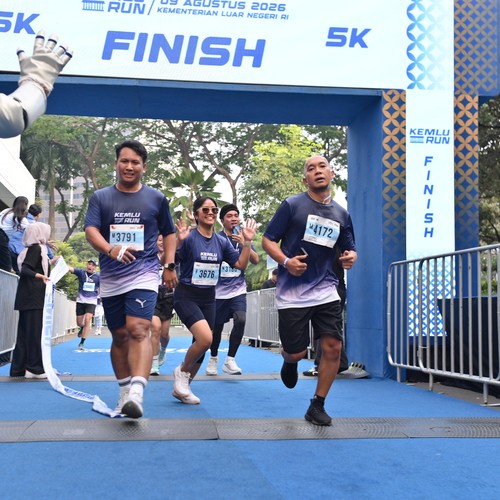 Race photo from KEMLU RUN 2026