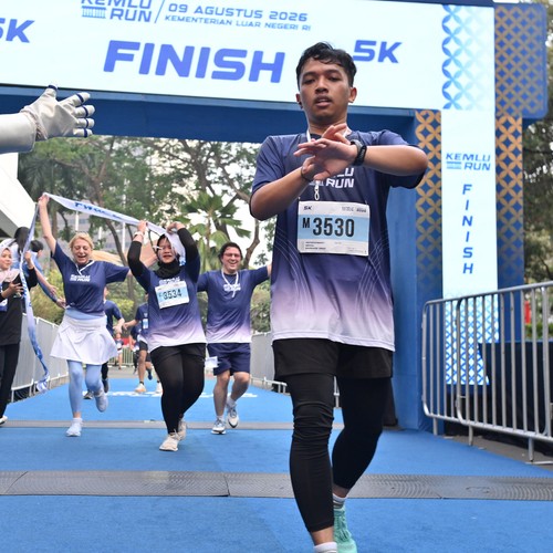 Race photo from KEMLU RUN 2026