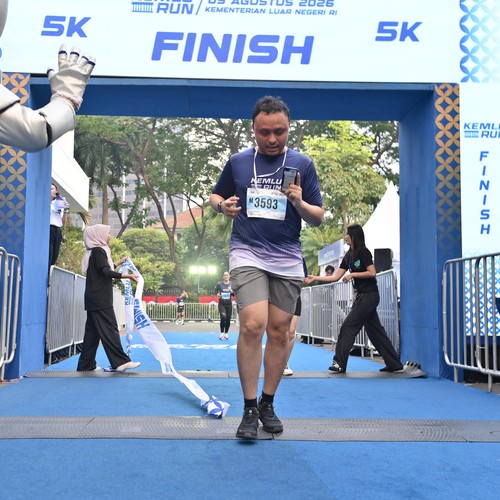 Race photo from KEMLU RUN 2026