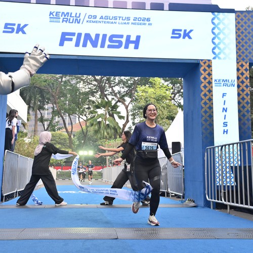 Race photo from KEMLU RUN 2026