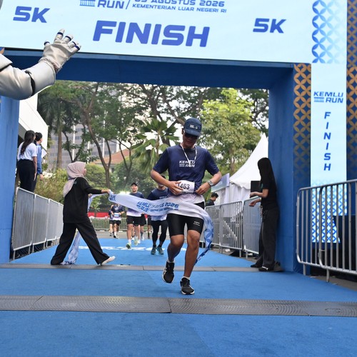 Race photo from KEMLU RUN 2026