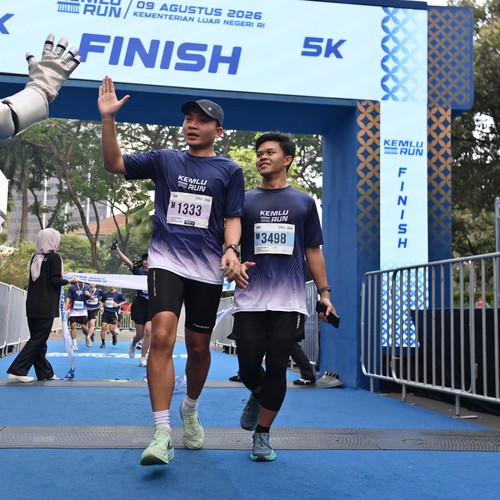 Race photo from KEMLU RUN 2026