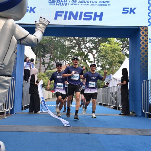 Race photo from KEMLU RUN 2026