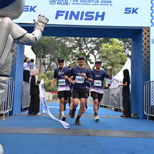 Race photo from KEMLU RUN 2026