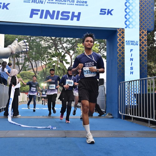 Race photo from KEMLU RUN 2026