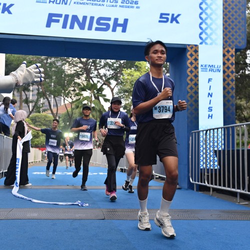 Race photo from KEMLU RUN 2026