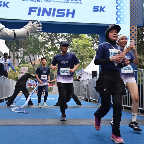 Race photo from KEMLU RUN 2026