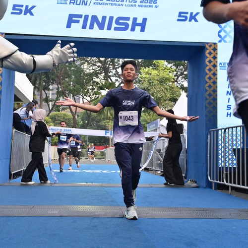 Race photo from KEMLU RUN 2026