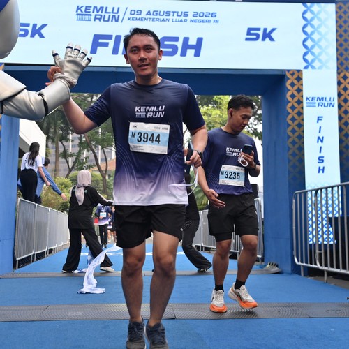 Race photo from KEMLU RUN 2026