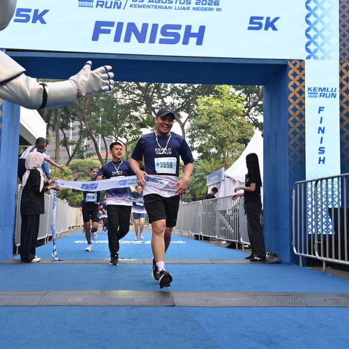 Race photo from KEMLU RUN 2026