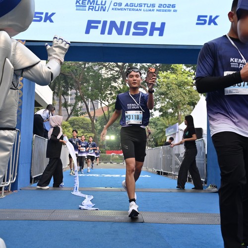 Race photo from KEMLU RUN 2026