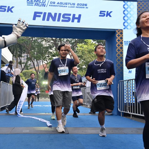 Race photo from KEMLU RUN 2026