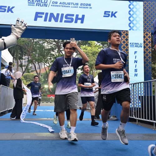 Race photo from KEMLU RUN 2026